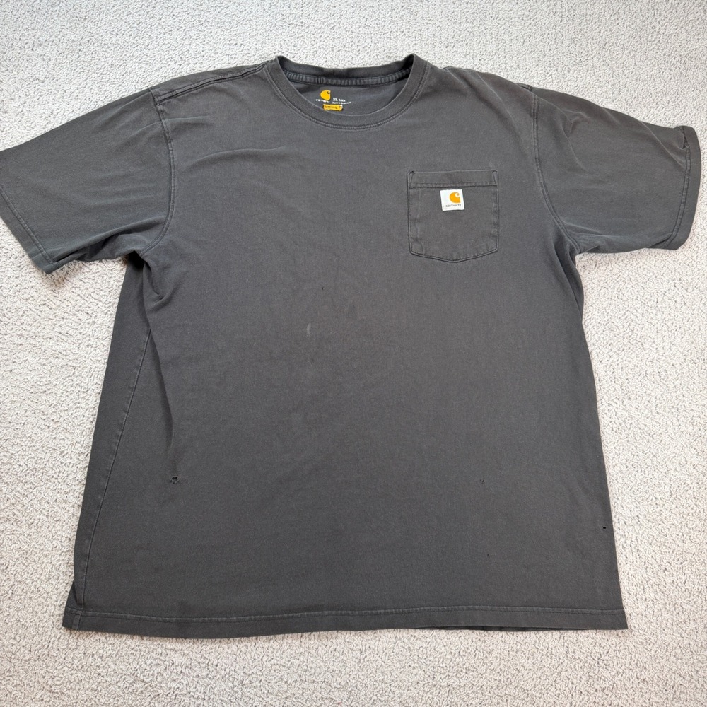 Carhartt K87 Distressed Pocket T Shirt Men XL Tall‎ Faded Workwear Original Fit
